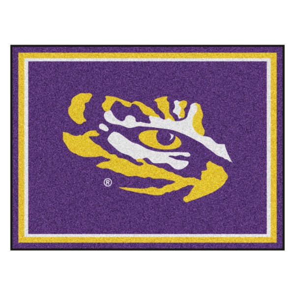 FanMats® - Louisiana State University 96" x 120" Nylon Face Ultra Plush Floor Rug with "Tiger Eye & LSU Wordmark" Logo
