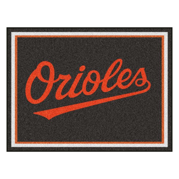 FanMats® - Baltimore Orioles 96" x 120" Nylon Face Ultra Plush Floor Rug with "Orioles" Wordmark