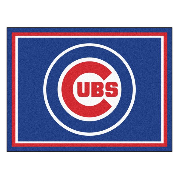 FanMats® - Chicago Cubs 96" x 120" Nylon Face Ultra Plush Floor Rug with "Circular Cubs" Primary Logo