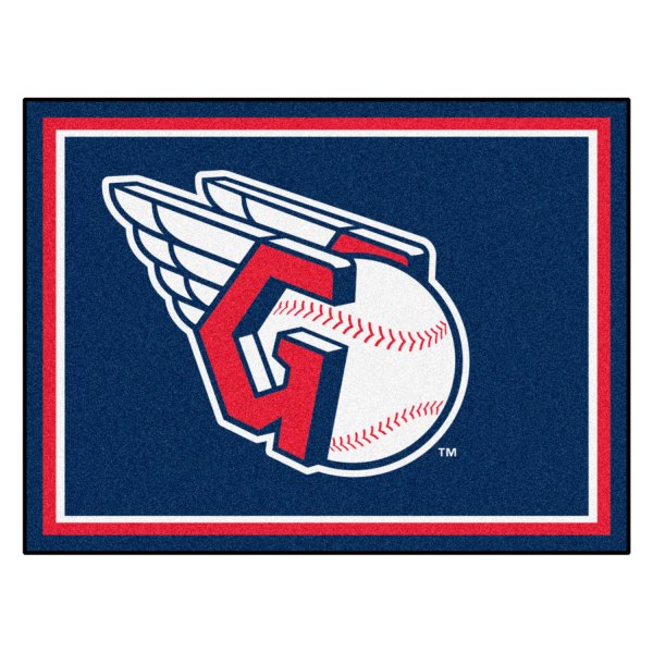 FanMats® - Cleveland Indians 96" x 120" Nylon Face Ultra Plush Floor Rug with "C" Logo