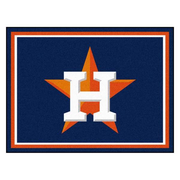 FanMats® - Houston Astros 96" x 120" Nylon Face Ultra Plush Floor Rug with "Circular Houston Astors & H/Star" Logo