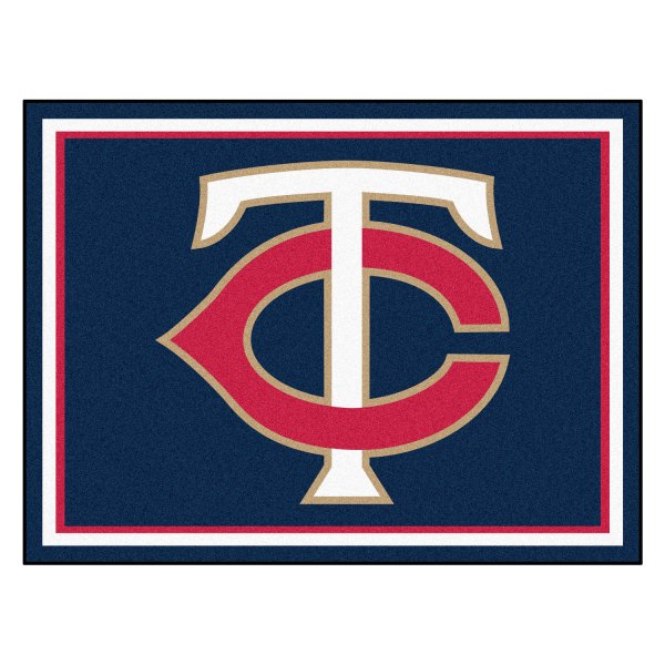 FanMats® - Minnesota Twins 96" x 120" Nylon Face Ultra Plush Floor Rug with "Circular Minnesota Twins" Logo