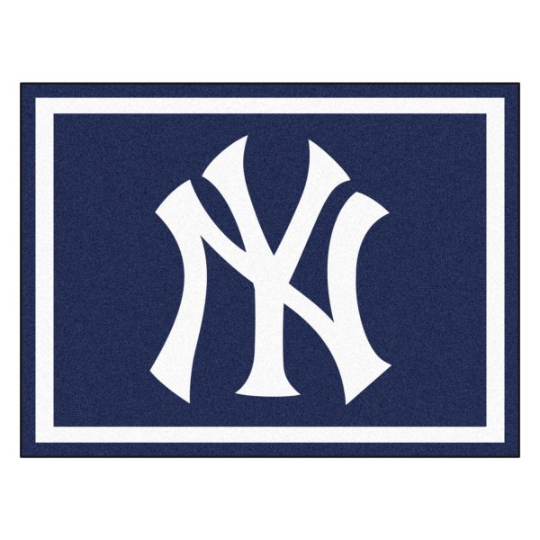 FanMats® - New York Yankees 96" x 120" Nylon Face Ultra Plush Floor Rug with "NY" Logo