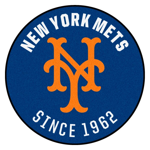 FanMats® - Cooperstown Retro Collection 2014 New York Mets 27.6" Dia Nylon Face Starter Mat