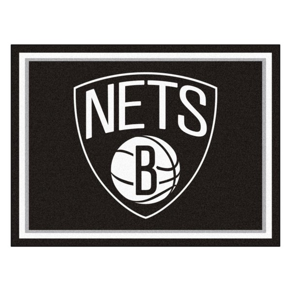 FanMats® - Brooklyn Nets 96" x 120" Nylon Face Ultra Plush Floor Rug with "Nets & B Shield" Logo