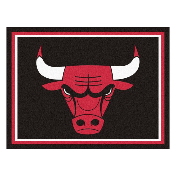 FanMats® - Chicago Bulls 96" x 120" Nylon Face Ultra Plush Floor Rug with "Bull" Logo
