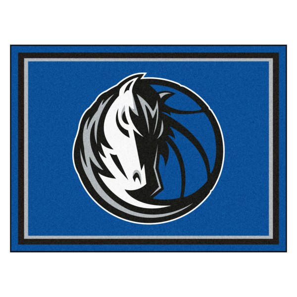 FanMats® - Dallas Mavericks 96" x 120" Nylon Face Ultra Plush Floor Rug with "Maverick & Basketball" Logo