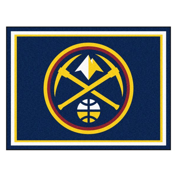 FanMats® - Denver Nuggets 96" x 120" Nylon Face Ultra Plush Floor Rug with "Nuggets" Primary Logo