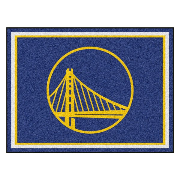 FanMats® - Golden State Warriors 96" x 120" Nylon Face Ultra Plush Floor Rug with "Circular Golden Gate" Logo