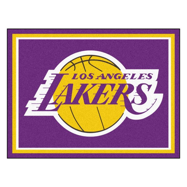 FanMats® - Los Angeles Lakers 96" x 120" Nylon Face Ultra Plush Floor Rug with "Lakers Primary" Logo