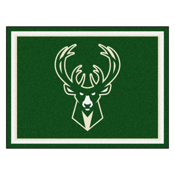 FanMats® - Milwaukee Bucks 96" x 120" Nylon Face Ultra Plush Floor Rug with "Buck" Logo