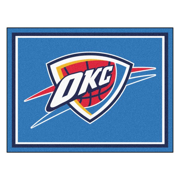 FanMats® - Oklahoma City Thunder 96" x 120" Nylon Face Ultra Plush Floor Rug with "OKC Icon" Primary Logo