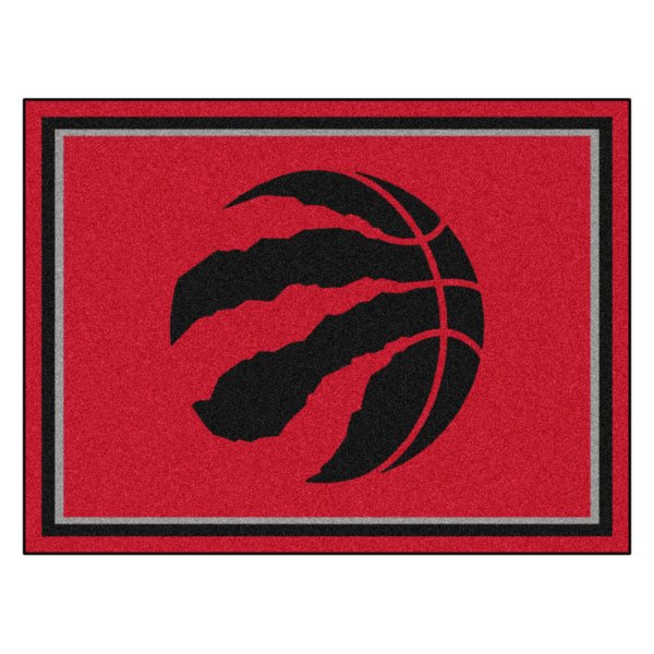 FanMats® - Toronto Raptors 96" x 120" Nylon Face Ultra Plush Floor Rug with "Clawed Basketball" Primary Logo