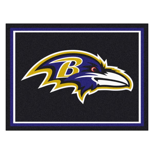 FanMats® - Baltimore Ravens 96" x 120" Nylon Face Ultra Plush Floor Rug with "Raven" Logo