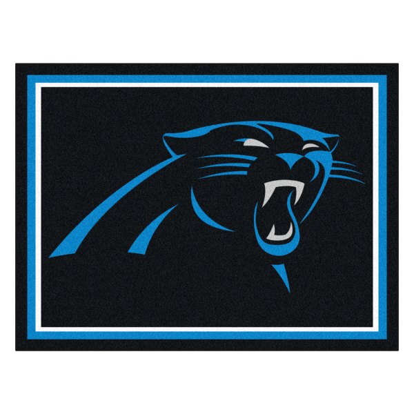 FanMats® - Carolina Panthers 96" x 120" Nylon Face Ultra Plush Floor Rug with "Panther" Logo