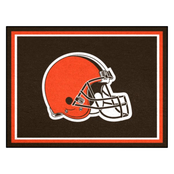 FanMats® - Cleveland Browns 96" x 120" Nylon Face Ultra Plush Floor Rug with "Browns Helmet" Logo