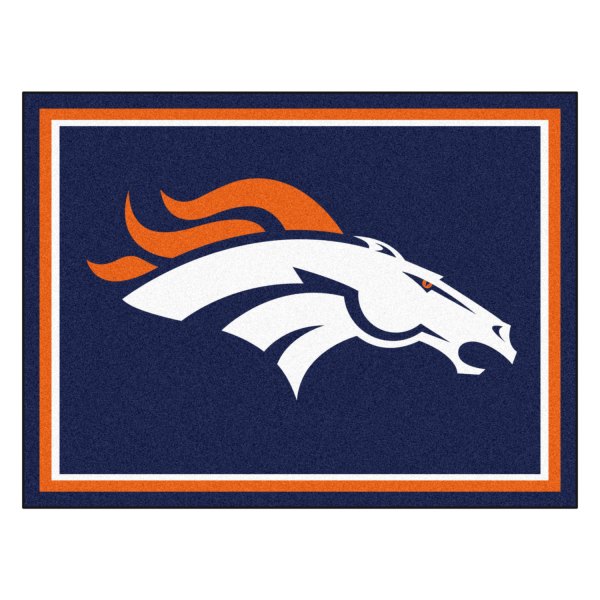 FanMats® - Denver Broncos 96" x 120" Nylon Face Ultra Plush Floor Rug with "Bronco" Logo