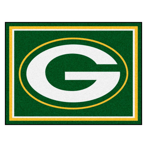 FanMats® - Green Bay Packers 96" x 120" Nylon Face Ultra Plush Floor Rug with "Oval G" Logo