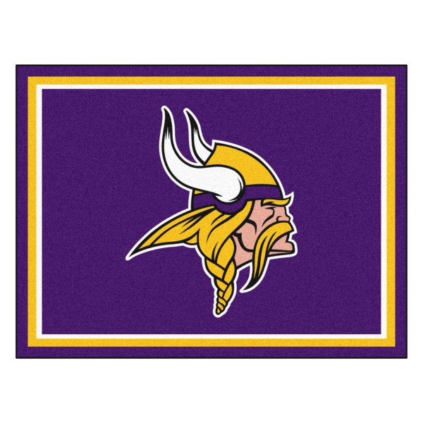 FanMats® - Minnesota Vikings 96" x 120" Nylon Face Ultra Plush Floor Rug with "Viking" Logo