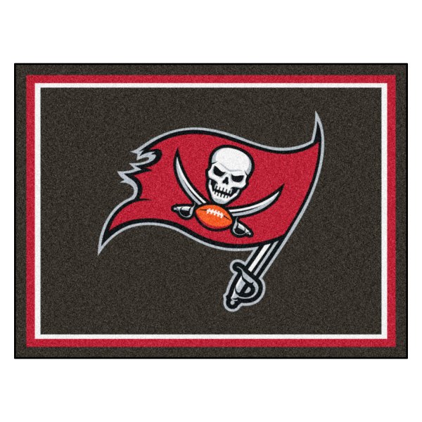 FanMats® - Tampa Bay Buccaneers 96" x 120" Nylon Face Ultra Plush Floor Rug with "Pirate Flag" Logo