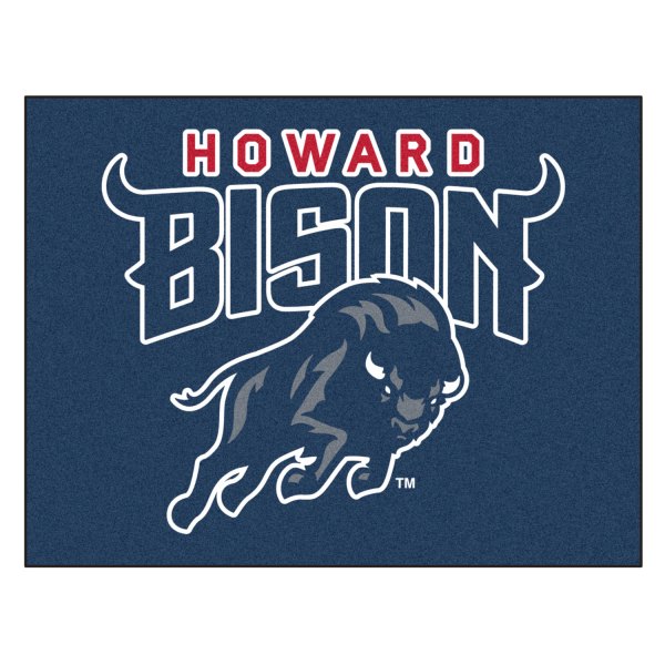 FanMats® - Howard University 33.75" x 42.5" Nylon Face All-Star Floor Mat with "Bison" Logo & Wordmark