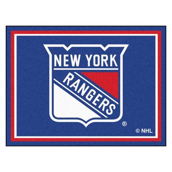 FanMats® - New York Rangers 96" x 120" Nylon Face Ultra Plush Floor Rug with "New York Rangers Shield" Logo