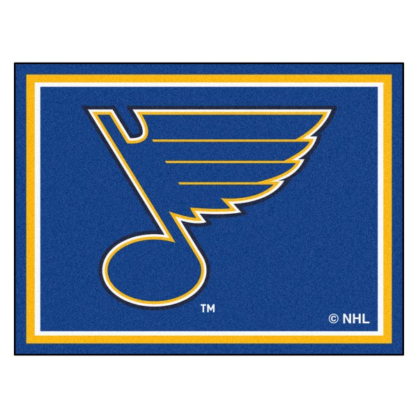FanMats® - St. Louis Blues 96" x 120" Nylon Face Ultra Plush Floor Rug with "Music Note" Primary Logo