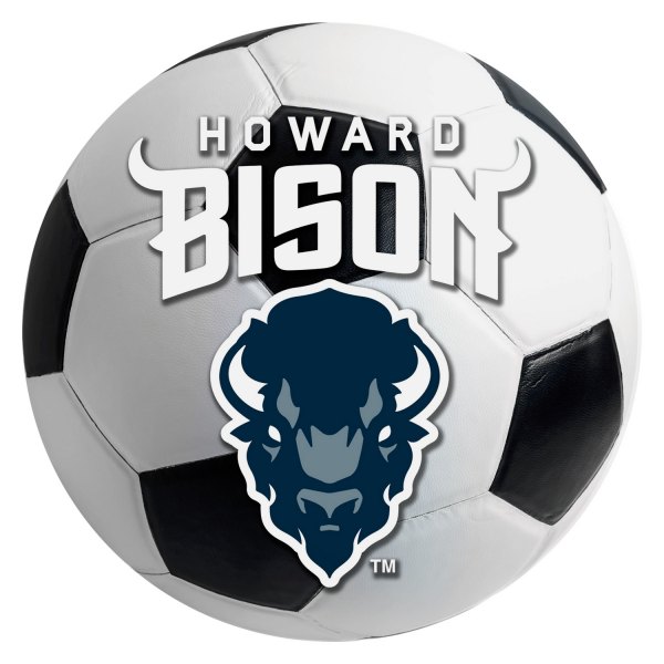 FanMats® - Howard University 27" Dia Nylon Face Soccer Ball Floor Mat with "Bison" Logo & Wordmark