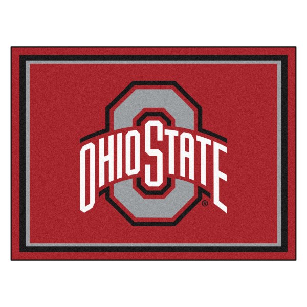 FanMats® - Ohio State University 96" x 120" Nylon Face Ultra Plush Floor Rug with "O & Ohio State" Logo