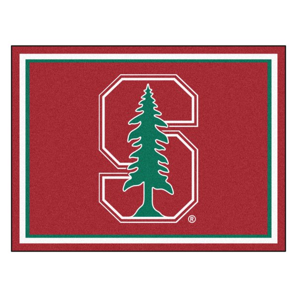 FanMats® - Stanford University 96" x 120" Nylon Face Ultra Plush Floor Rug with "S with Cardinal" Logo