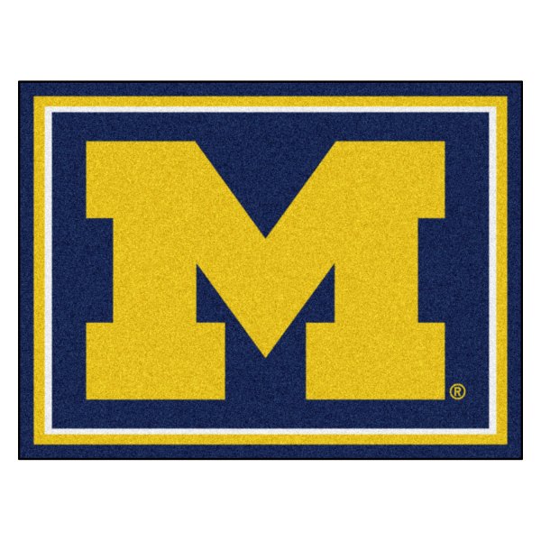 FanMats® - University of Michigan 96" x 120" Nylon Face Ultra Plush Floor Rug with "Block M" Logo