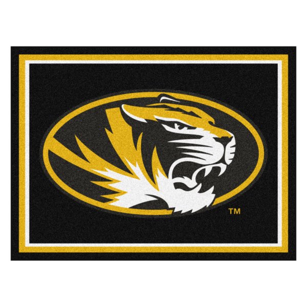 FanMats® - University of Missouri 96" x 120" Nylon Face Ultra Plush Floor Rug with "Oval Tiger" Logo