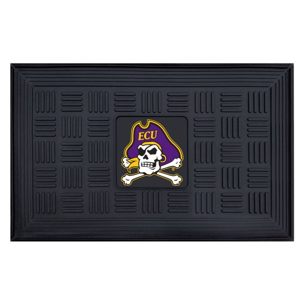 FanMats® - East Carolina University 19.5" x 31.25" Ridged Vinyl Door Mat with "Pirate Skull" Logo