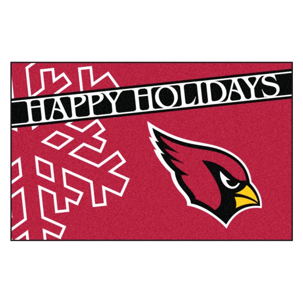 FanMats® - "Happy Holidays" Arizona Cardinals 19" x 30" Nylon Face Starter Mat