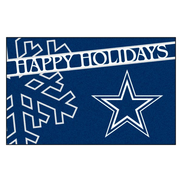 FanMats® - "Happy Holidays" Dallas Cowboys 19" x 30" Nylon Face Starter Mat