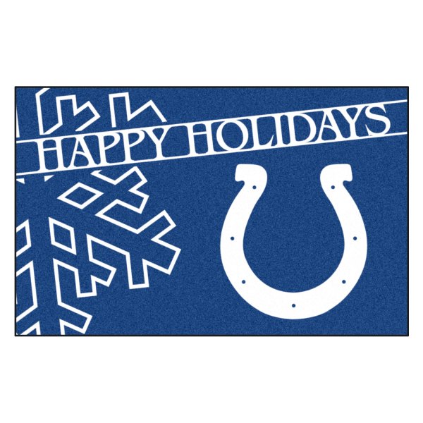 FanMats® - "Happy Holidays" Indianapolis Colts 19" x 30" Nylon Face Starter Mat