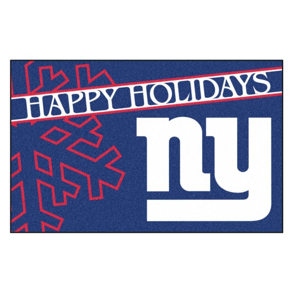 FanMats® - "Happy Holidays" New York Giants 19" x 30" Nylon Face Starter Mat