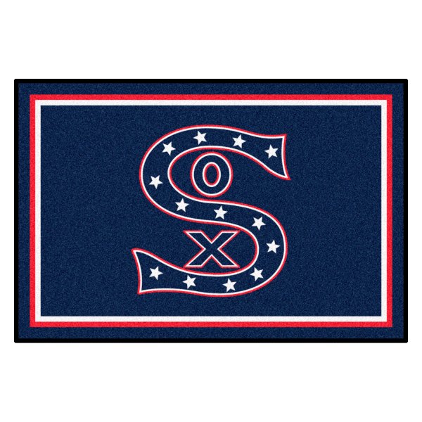 FanMats® - Cooperstown Retro Collection 1917 Chicago White Sox 48" x 72" Nylon Face Ultra Plush Floor Rug