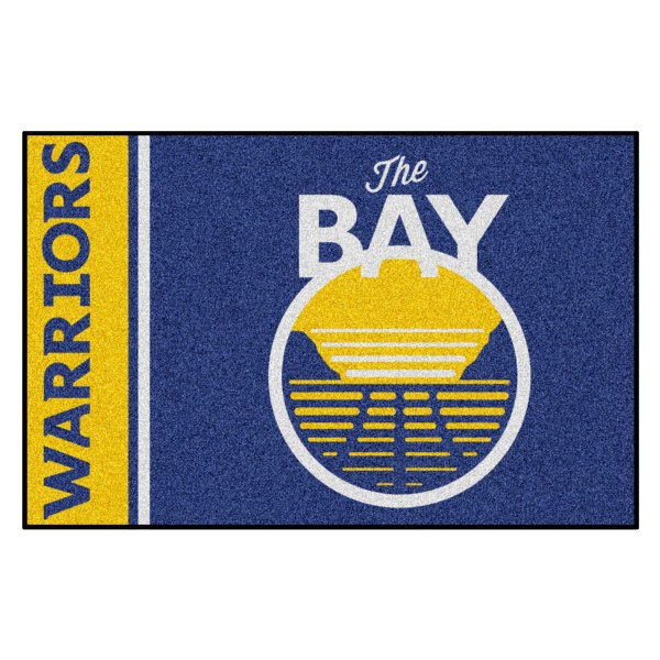 FanMats® - Golden State Warriors 19" x 30" Nylon Face Uniform Starter Mat with "Circular Golden Gate" Logo & Wordmark