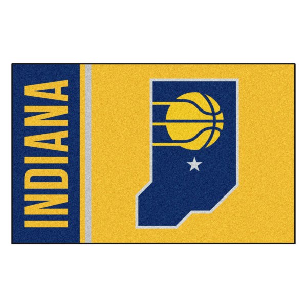 FanMats® - Indiana Pacers 19" x 30" Nylon Face Uniform Starter Mat with "Indiana & Basketball" Logo & Wordmark