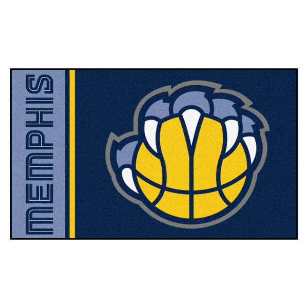 FanMats® - Memphis Grizzlies 19" x 30" Nylon Face Uniform Starter Mat with "Grizzly Paw & Basketball" Logo & Wordmark