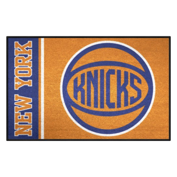 FanMats® - New York Knicks 19" x 30" Nylon Face Uniform Starter Mat with "Knicks & Basketball" Partial Logo & Wordmark