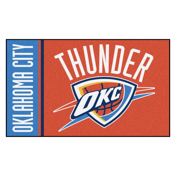 FanMats® - Oklahoma City Thunder 19" x 30" Nylon Face Uniform Starter Mat with "OKC Icon" Primary Logo & Wordmark