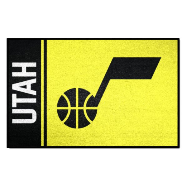 FanMats® - Utah Jazz 19" x 30" Nylon Face Uniform Starter Mat with "Basketball" Sceondary Logo & Wordmark
