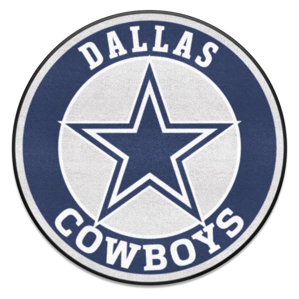 FanMats® - Dallas Cowboys 27" Dia Nylon Face Floor Mat with "Star" Logo