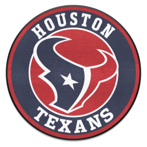 FanMats® - Houston Texans 27" Dia Nylon Face Floor Mat with "Texans" Logo
