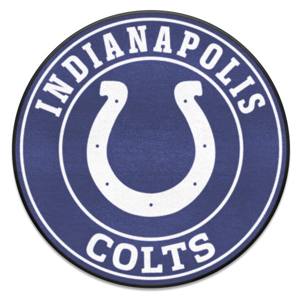 FanMats® - Indianapolis Colts 27" Dia Nylon Face Floor Mat with "Horseshoe" Logo