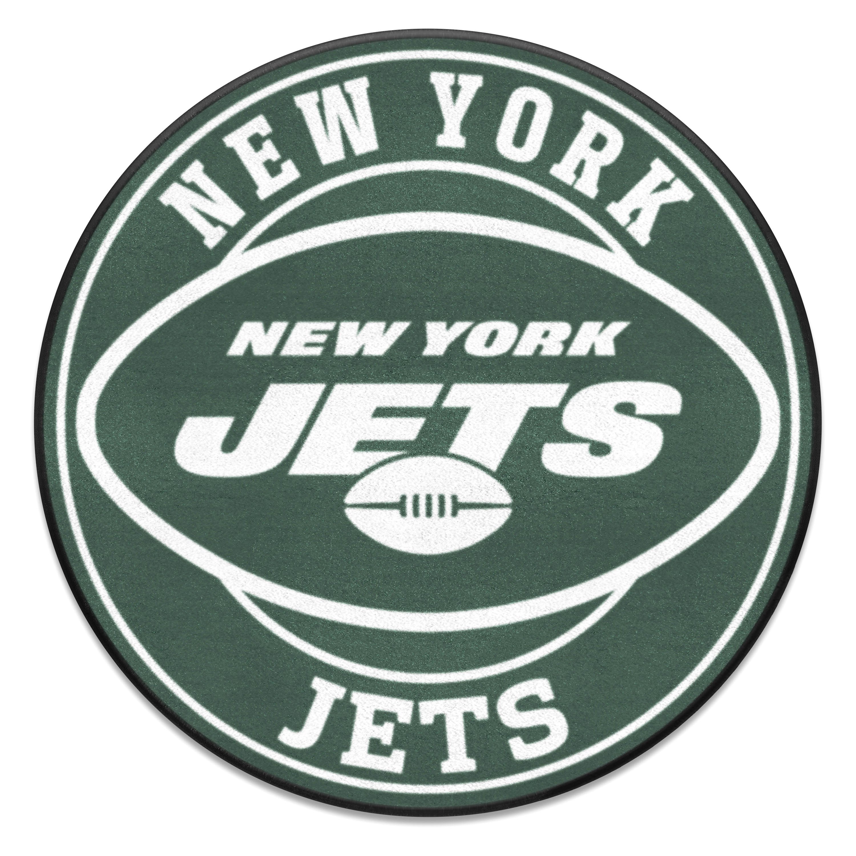 FanMats® 17969 - New York Jets 27 Dia Nylon Face Floor Mat with Oval NY  Jets Logo 