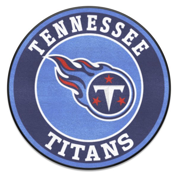 FanMats® - Tennessee Titans 27" Dia Nylon Face Floor Mat with "Comet T" Logo