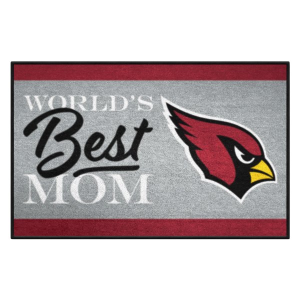 FanMats® - "World's Best Mom" Arizona Cardinals 19" x 30" Nylon Face Starter Mat